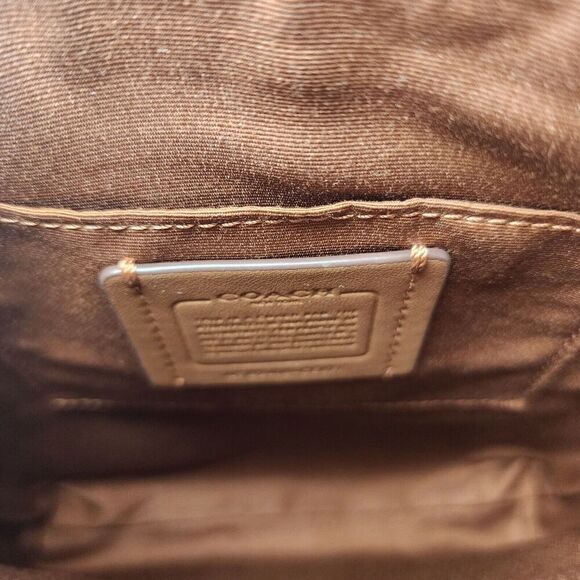 NWT Coach CE871 Rowan Mini Honeycomb Yellow Crossgrain File Crossbody Bag - Picture 5 of 5